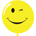 stock printed balloons, winking smiley face