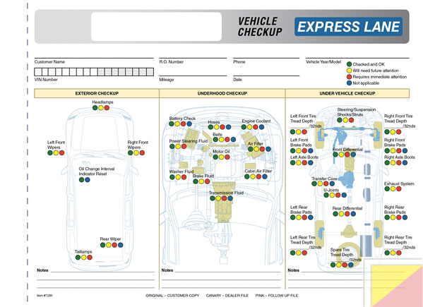 Express Lane Inspection Form | Buy Now - Estampe
