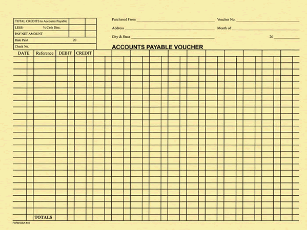 Accounts Payable Voucher Envelope