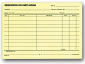 Parts Requisition Forms 1-Part