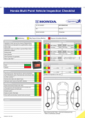 Honda Multi Point Vehicle Inspection Checklist